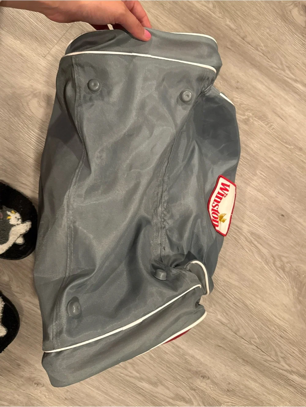 Gray & Red Vintage Winston Cigarettes Duffle Bag